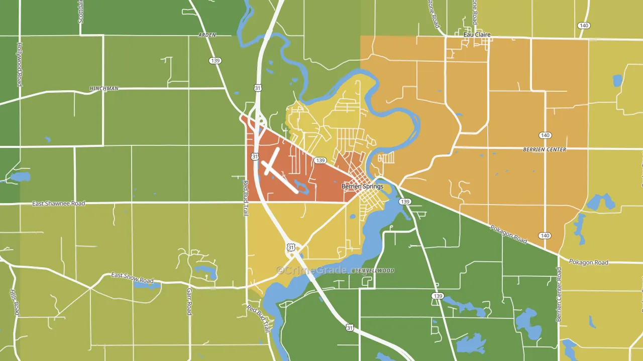 49103, MI Map of Drug-Related Crime Rates