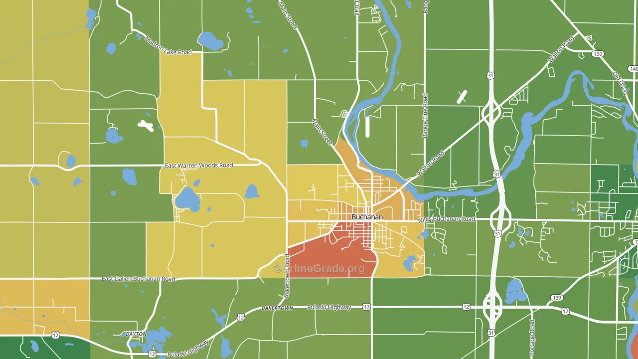 49107, MI Map of Drug-Related Crime Rates