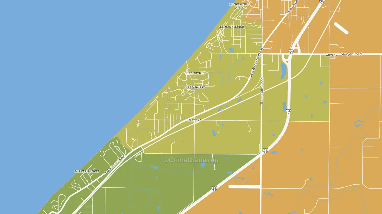 49115, MI Map of Drug-Related Crime Rates