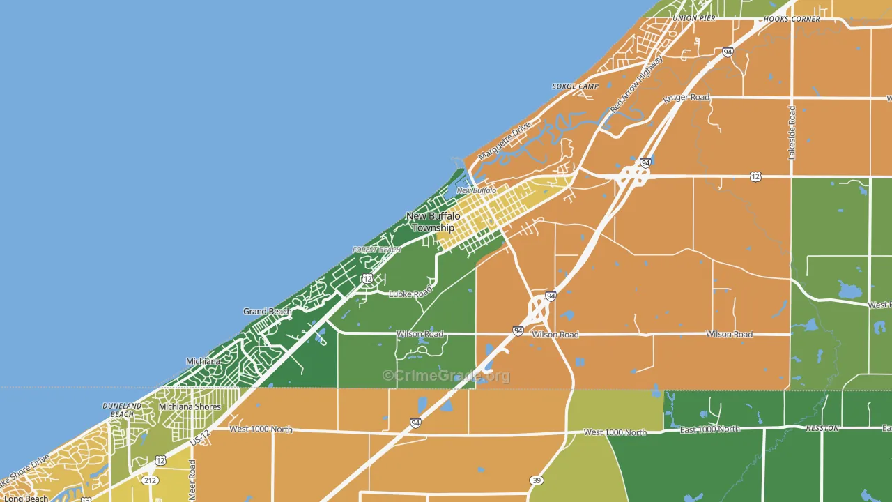 49117, MI Map of Drug-Related Crime Rates