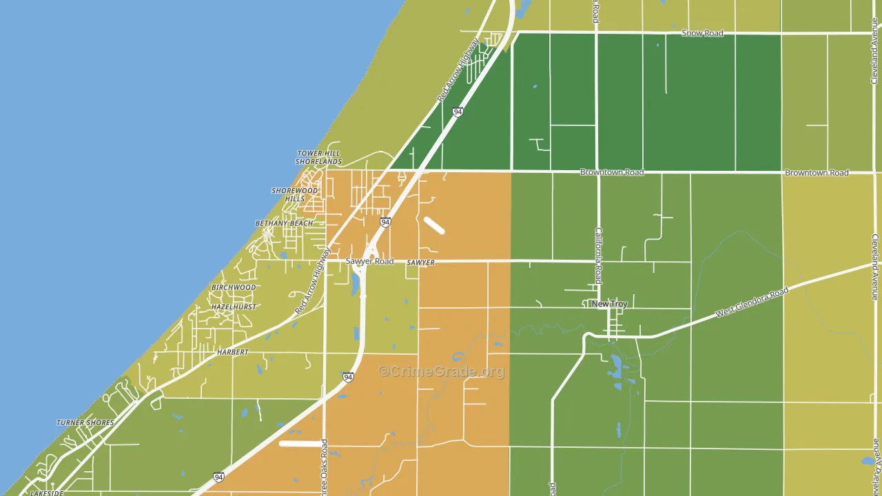 49125, MI Map of Drug-Related Crime Rates