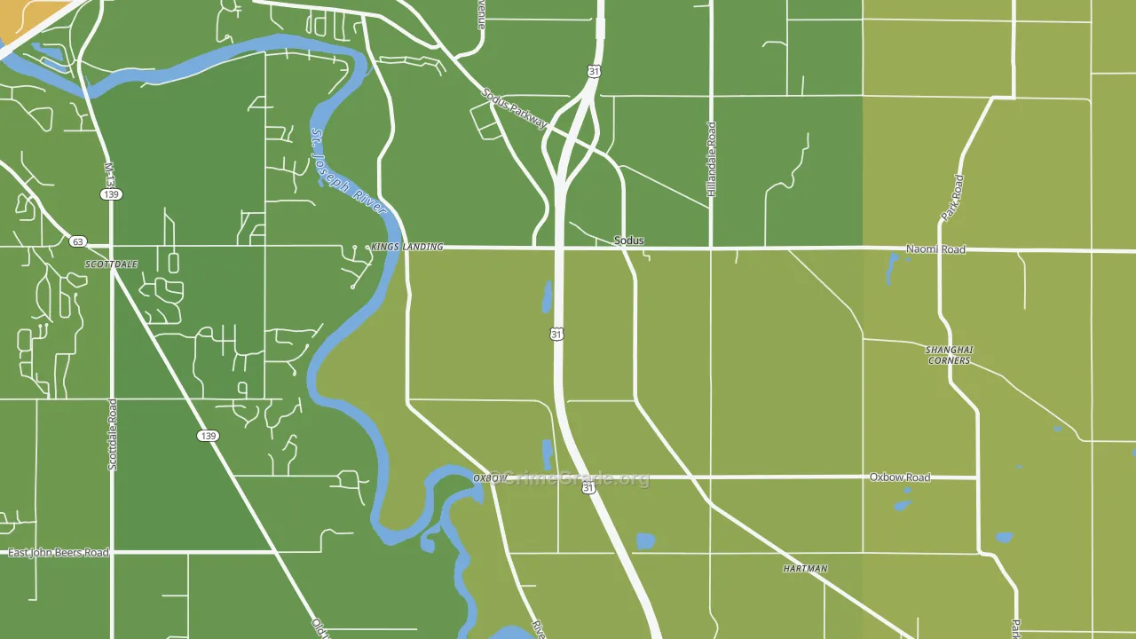 49126, MI Map of Drug-Related Crime Rates