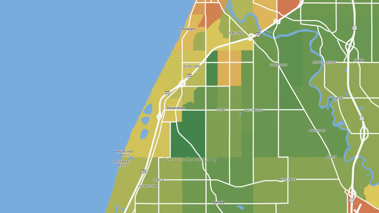 49127, MI Map of Drug-Related Crime Rates