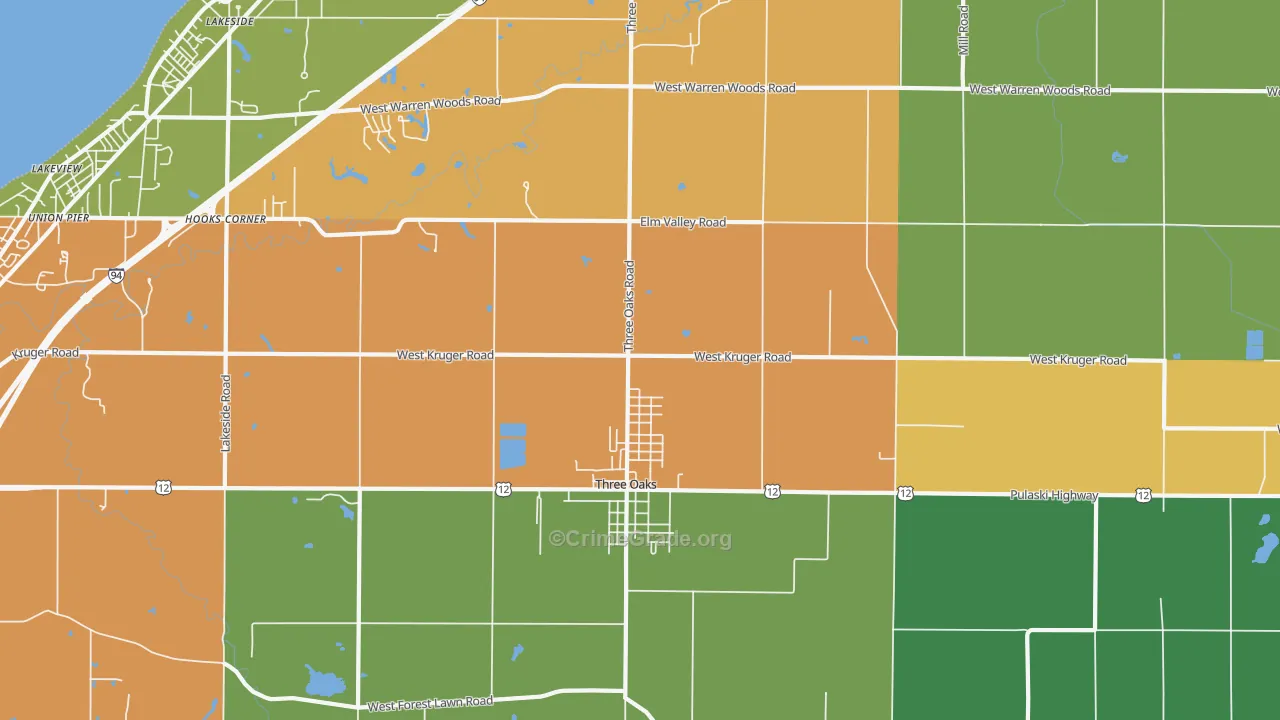 49128, MI Map of Drug-Related Crime Rates