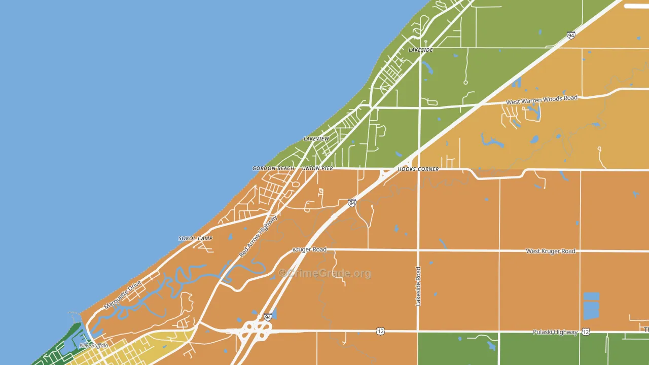 49129, MI Map of Drug-Related Crime Rates