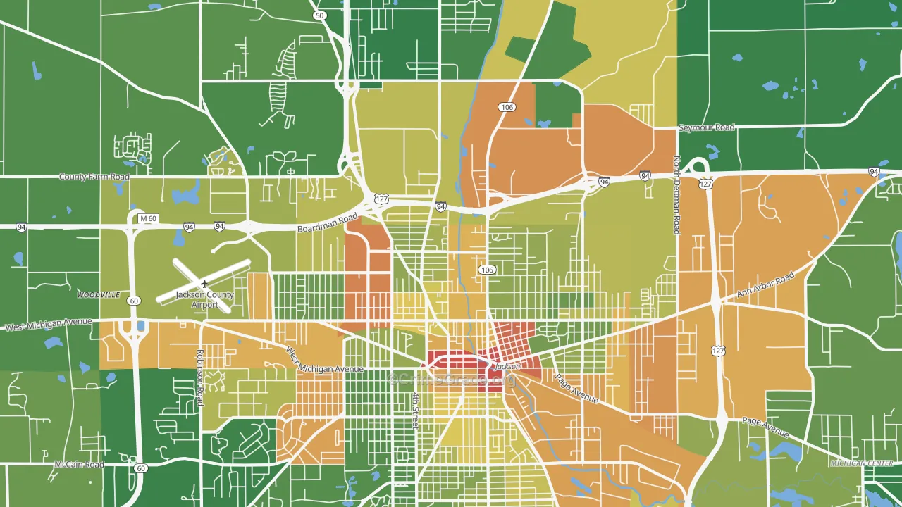 49202, MI Map of Drug-Related Crime Rates