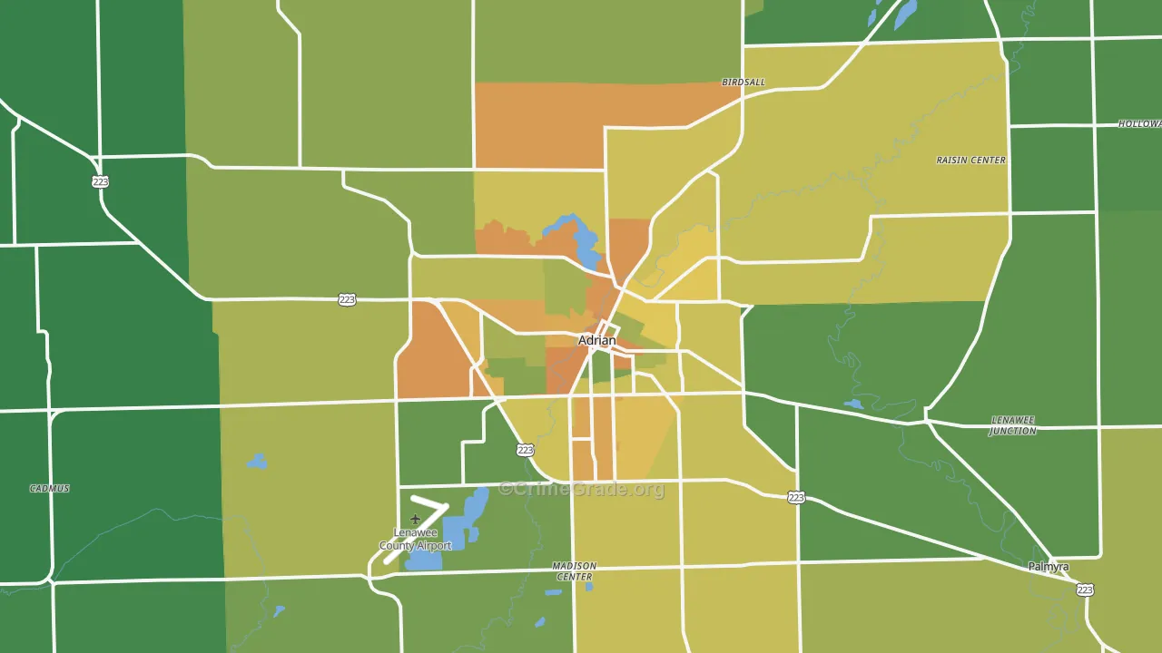 49221, MI Map of Drug-Related Crime Rates