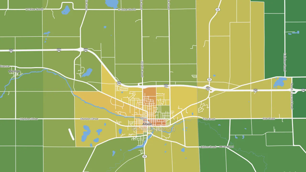 49224, MI Map of Drug-Related Crime Rates