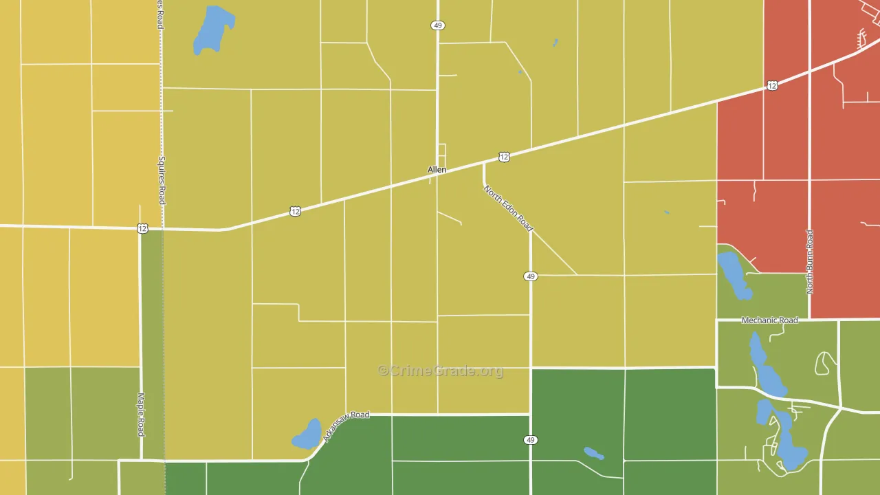 49227, MI Map of Drug-Related Crime Rates