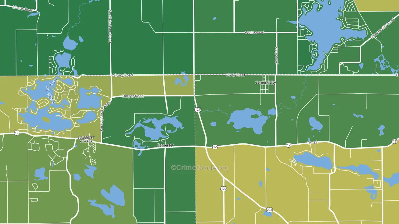 49233, MI Map of Drug-Related Crime Rates