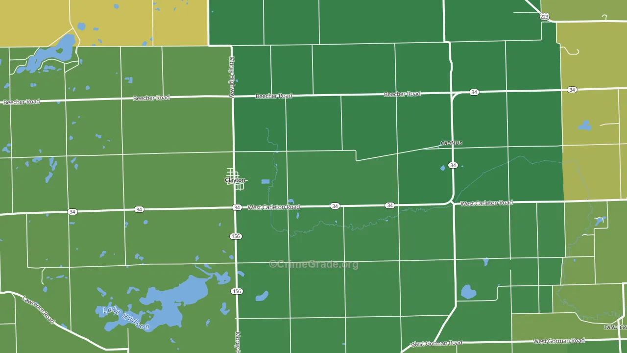 49235, MI Map of Drug-Related Crime Rates