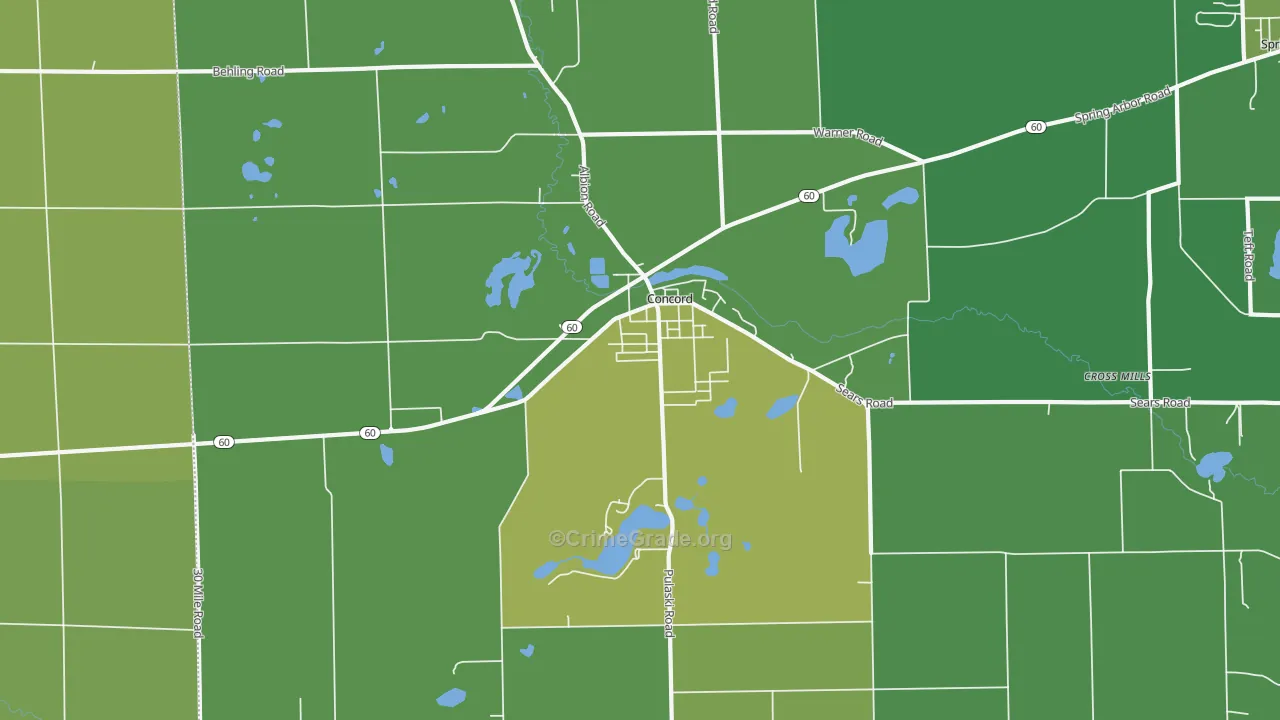 49237, MI Map of Drug-Related Crime Rates