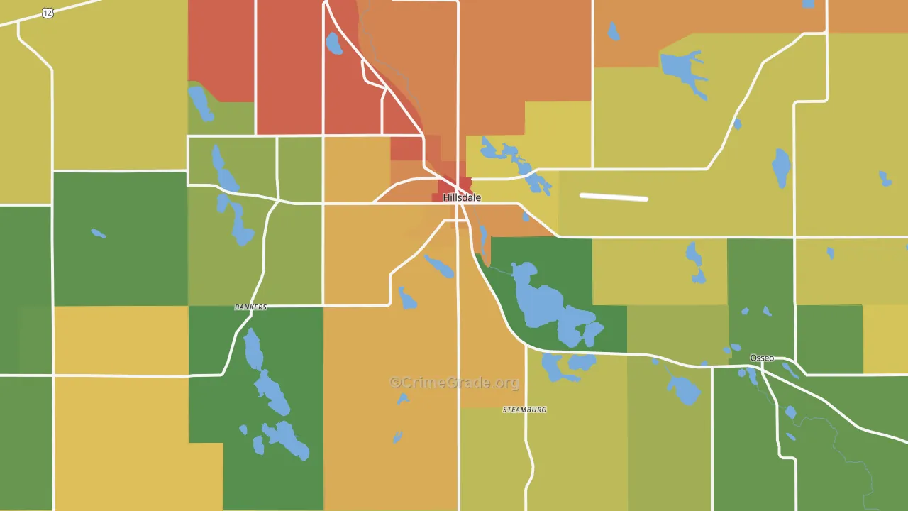 49242, MI Map of Drug-Related Crime Rates