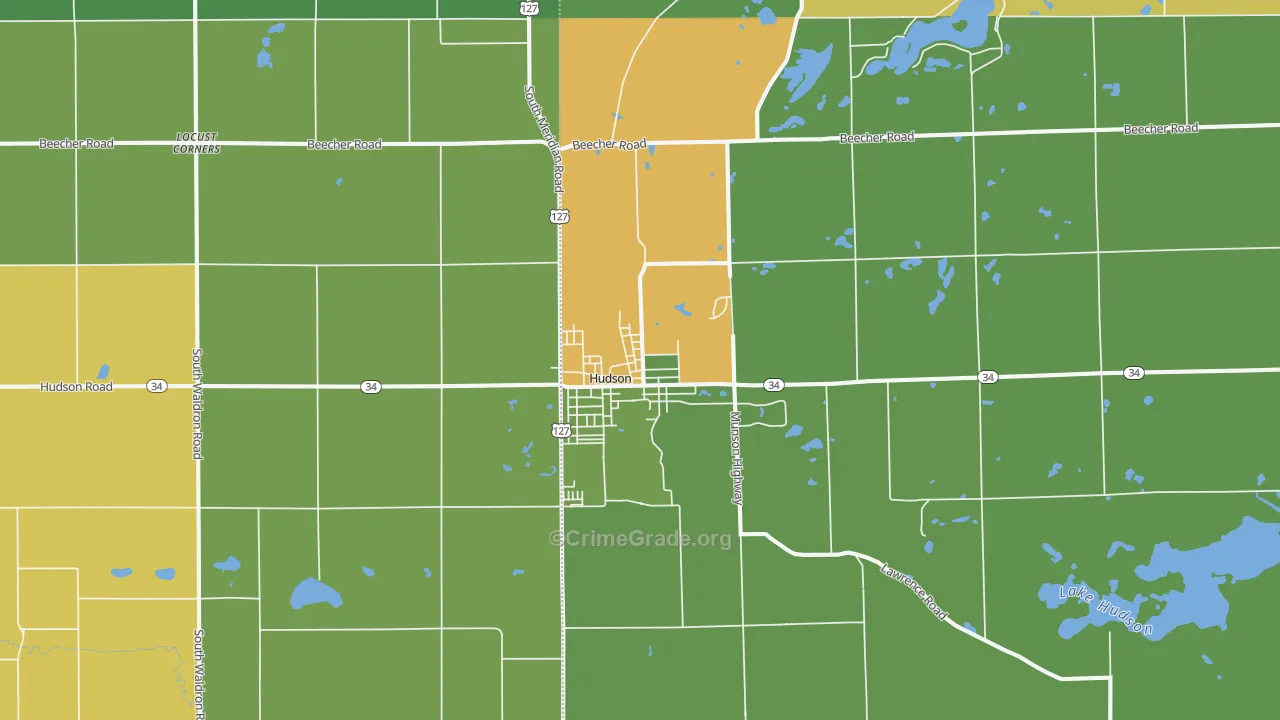 49247, MI Map of Drug-Related Crime Rates