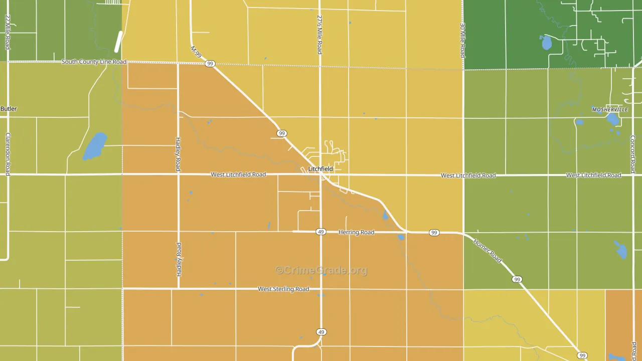 49252, MI Map of Drug-Related Crime Rates