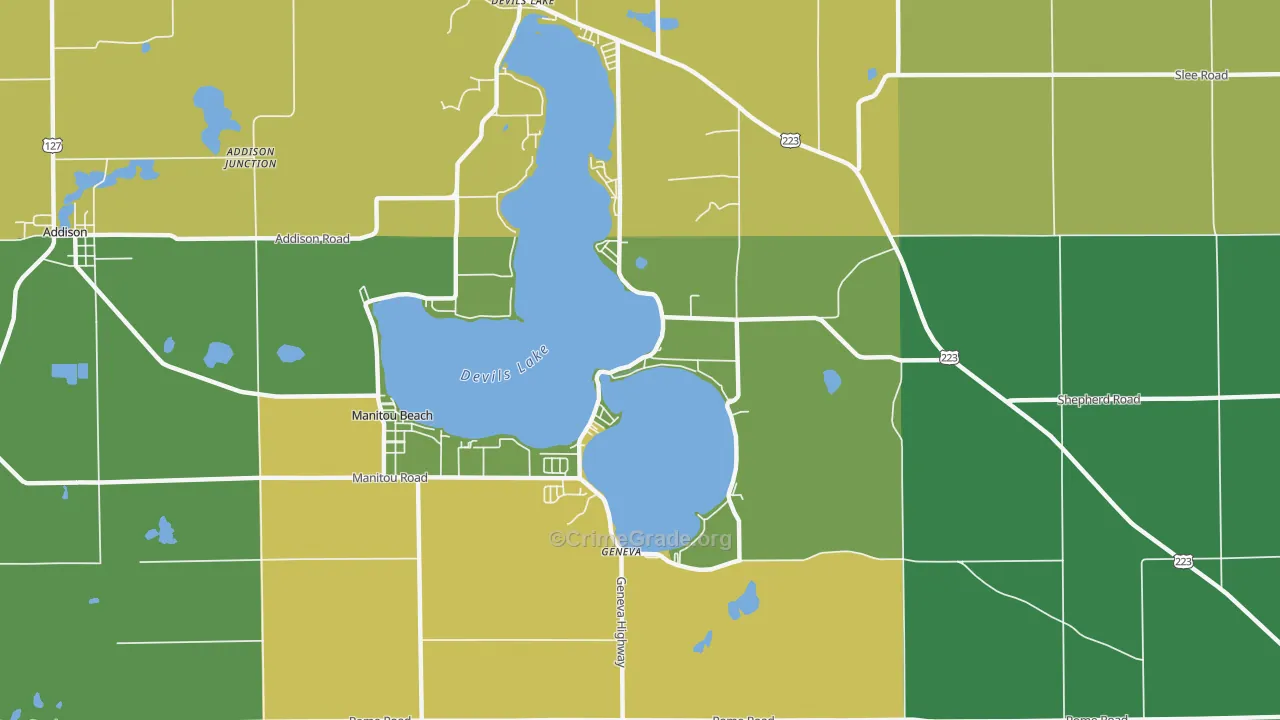49253, MI Map of Drug-Related Crime Rates