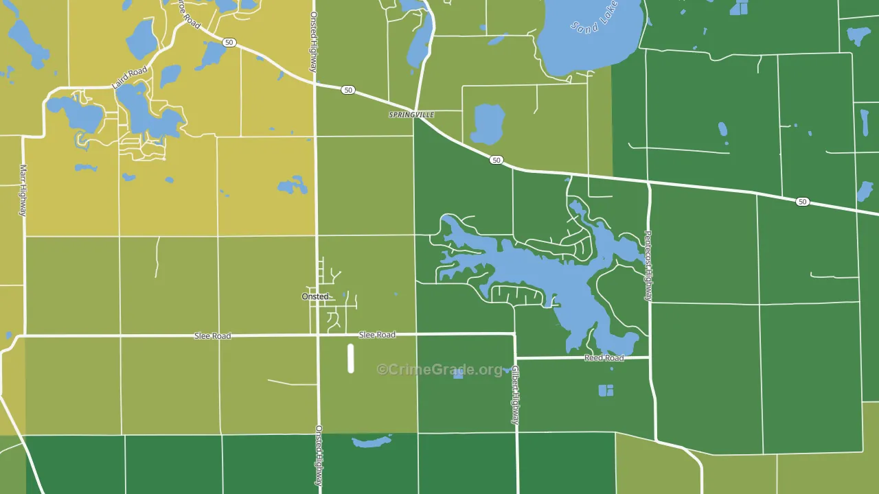 49265, MI Map of Drug-Related Crime Rates