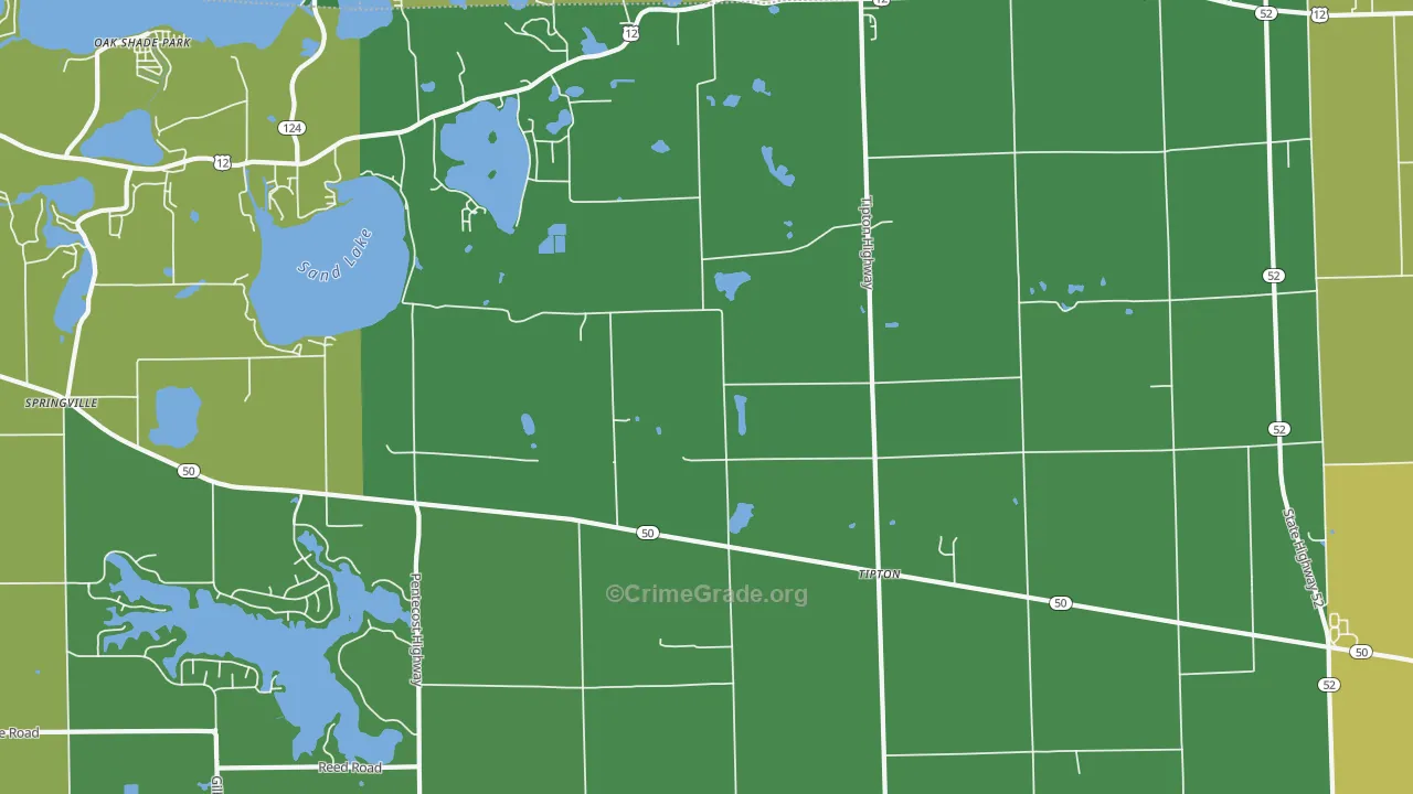 49287, MI Map of Drug-Related Crime Rates