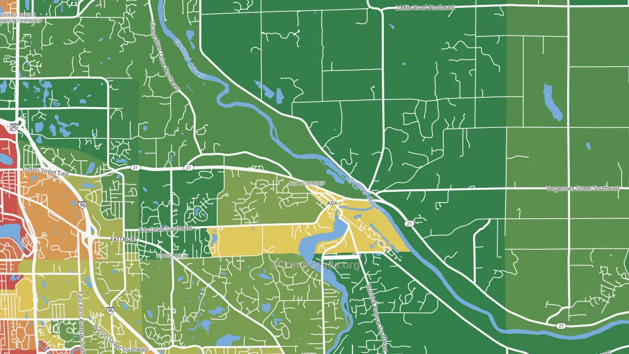 49301, MI Map of Drug-Related Crime Rates