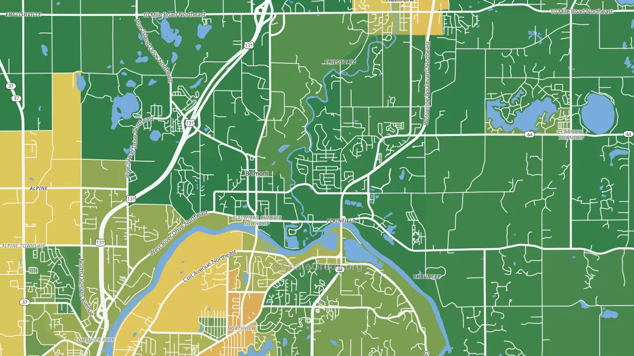 49306, MI Map of Drug-Related Crime Rates