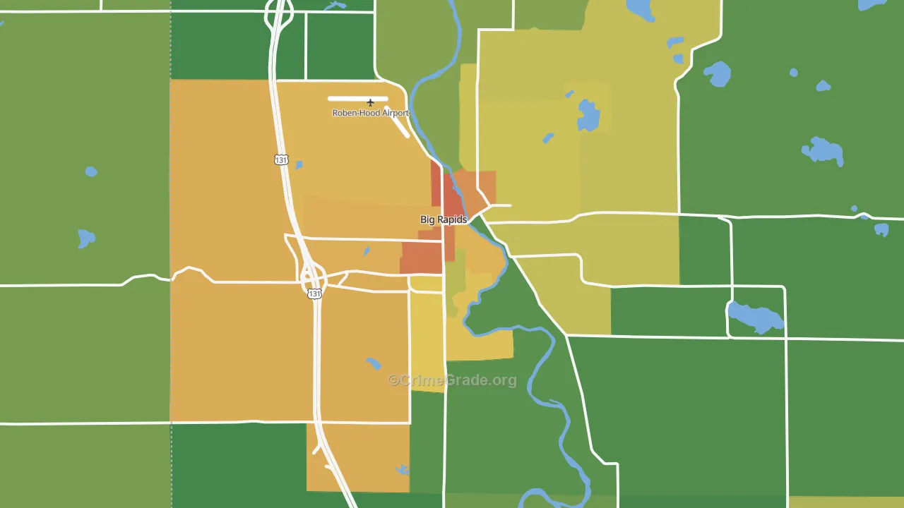49307, MI Map of Drug-Related Crime Rates