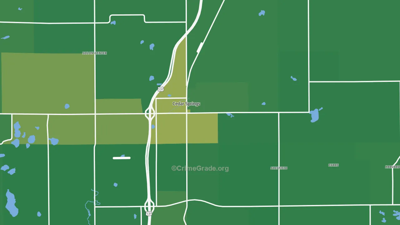 49319, MI Map of Drug-Related Crime Rates
