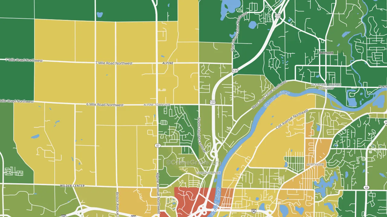 49321, MI Map of Drug-Related Crime Rates