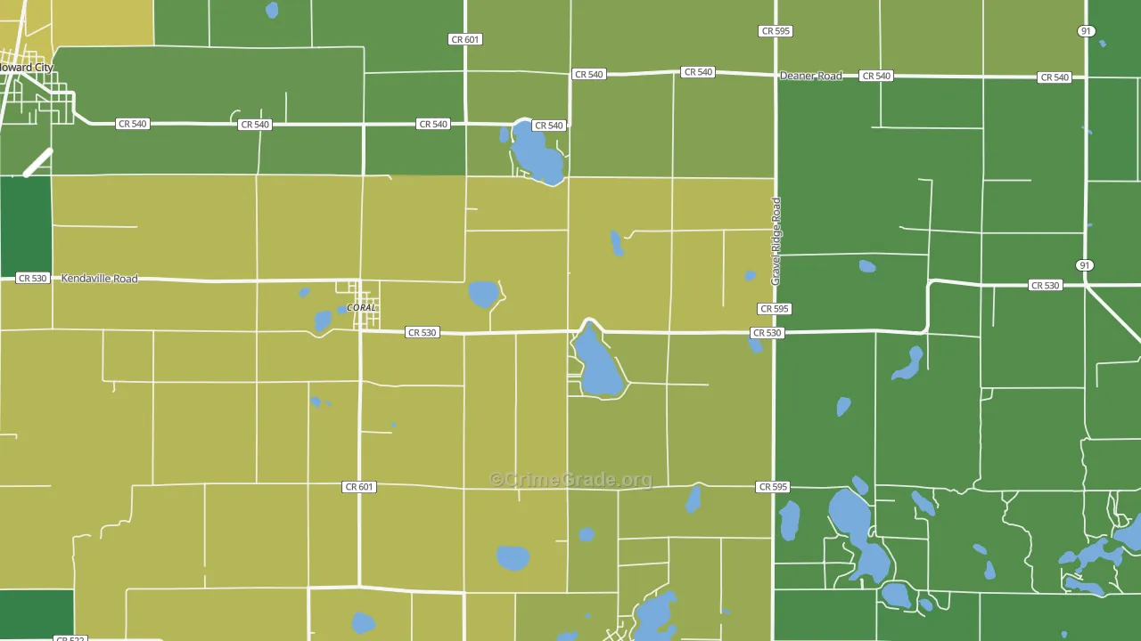 49322, MI Map of Drug-Related Crime Rates