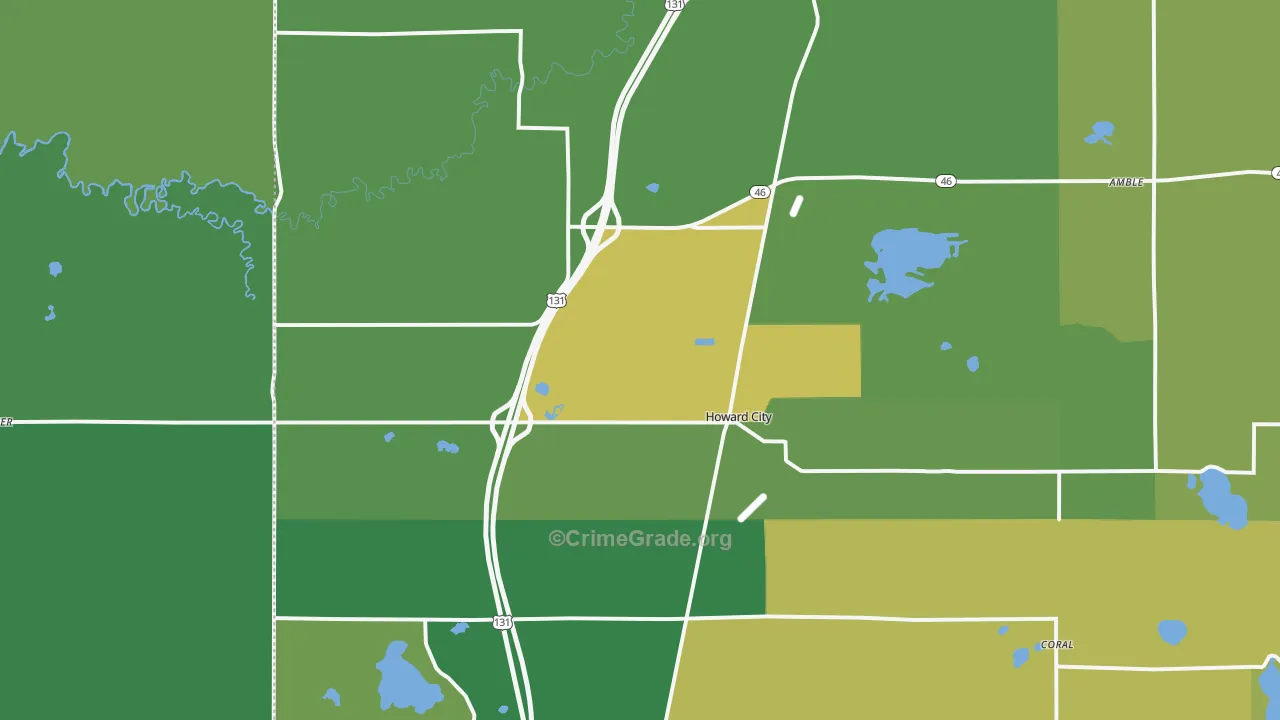 49329, MI Map of Drug-Related Crime Rates