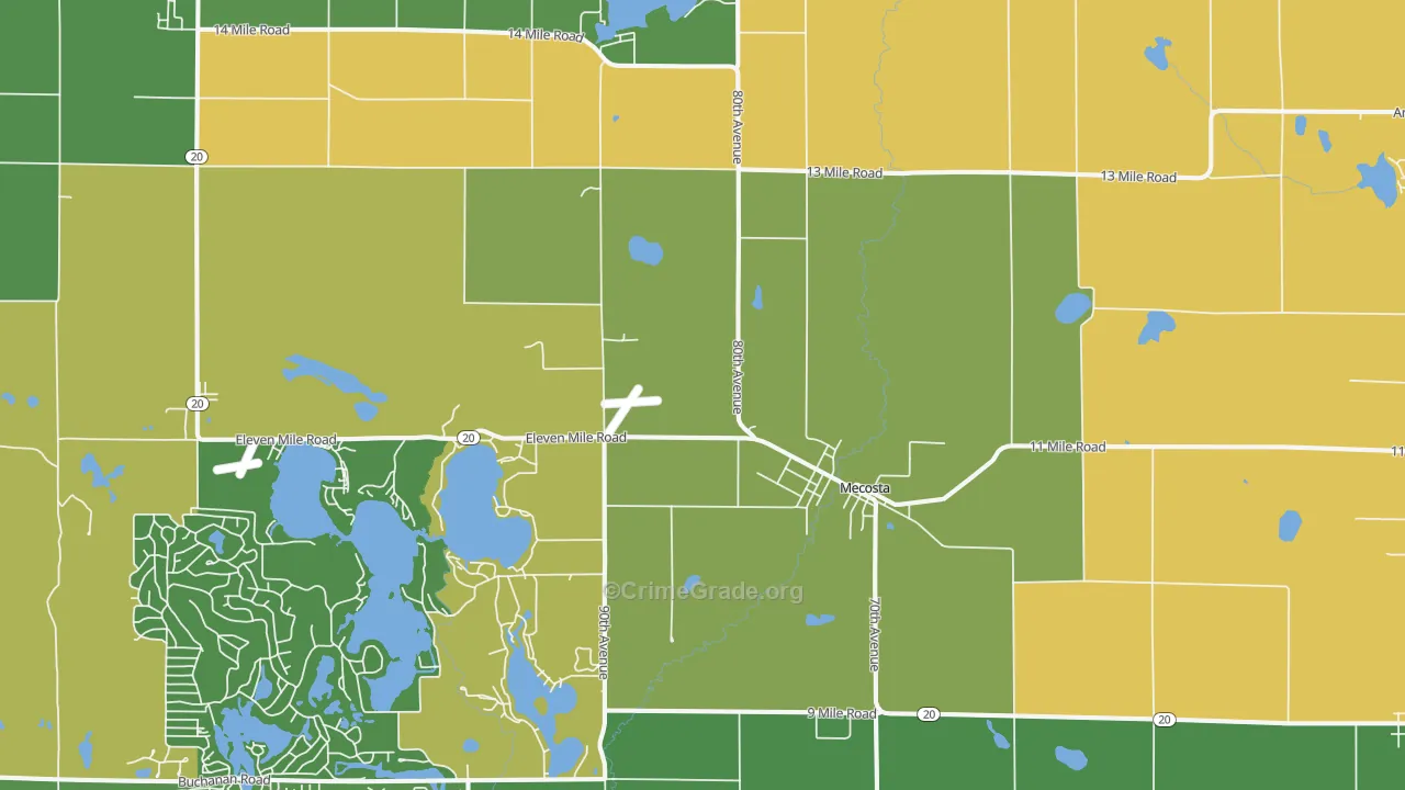 49332, MI Map of Drug-Related Crime Rates