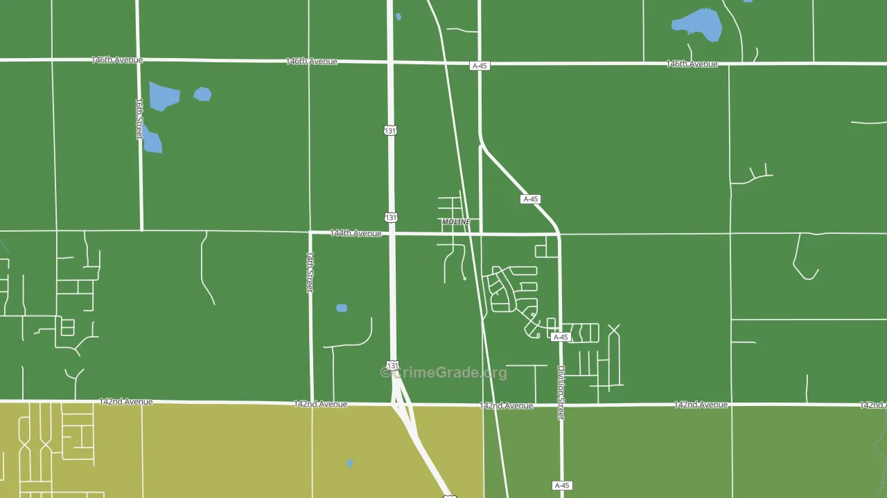 49335, MI Map of Drug-Related Crime Rates