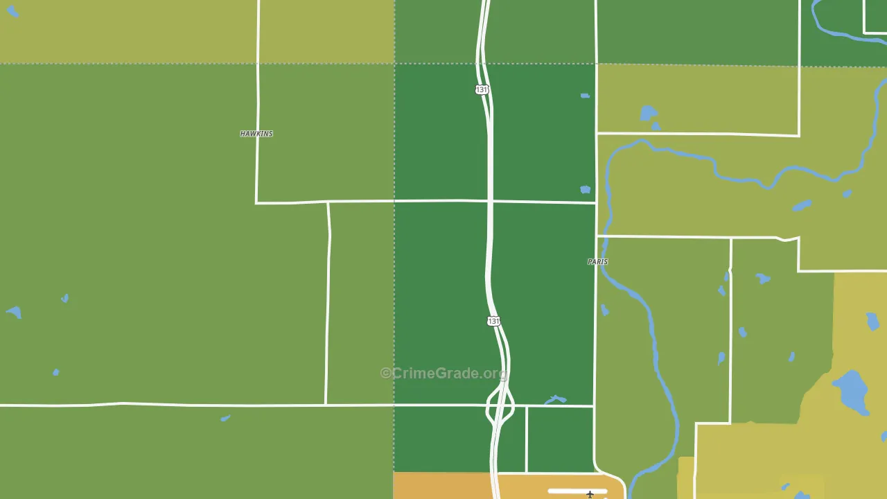 49338, MI Map of Drug-Related Crime Rates