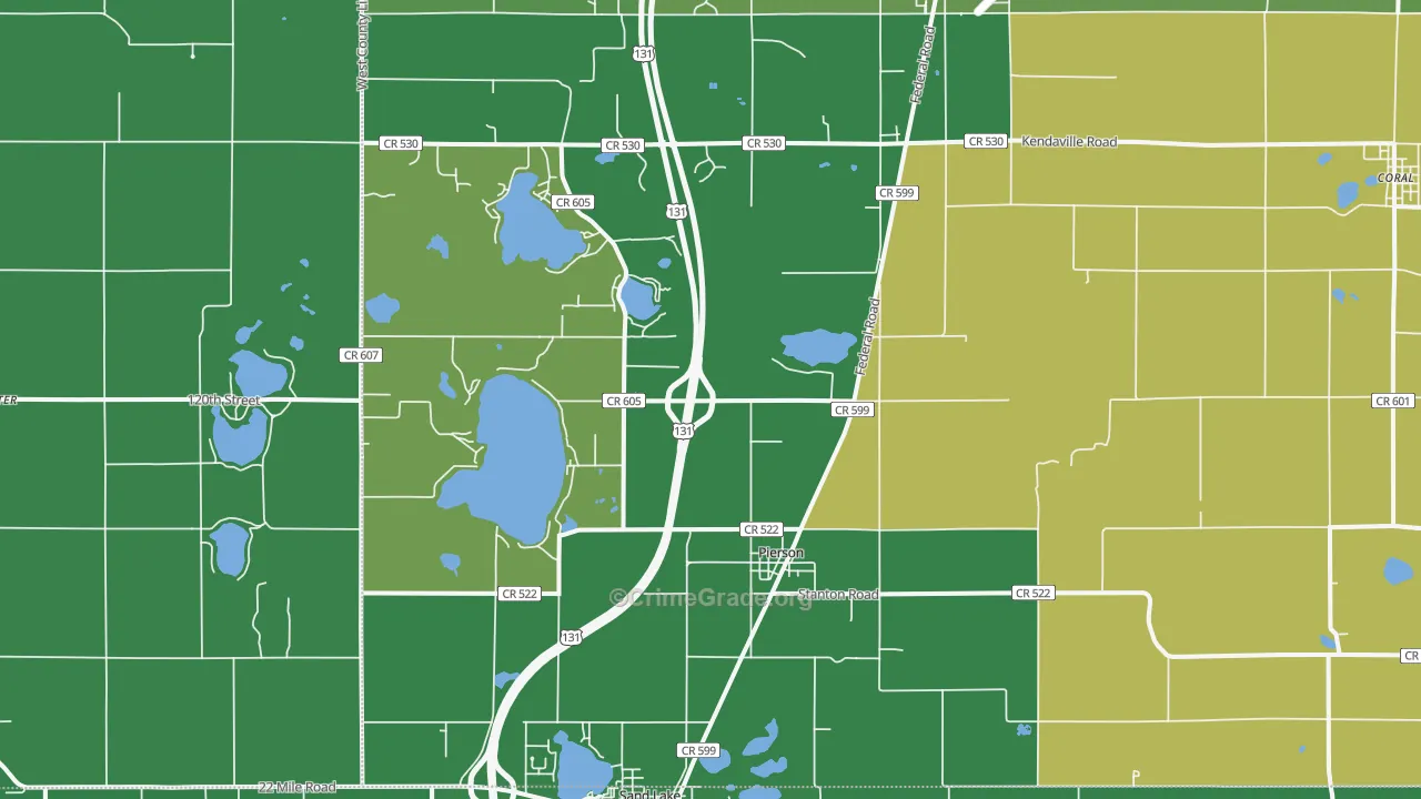 49339, MI Map of Drug-Related Crime Rates