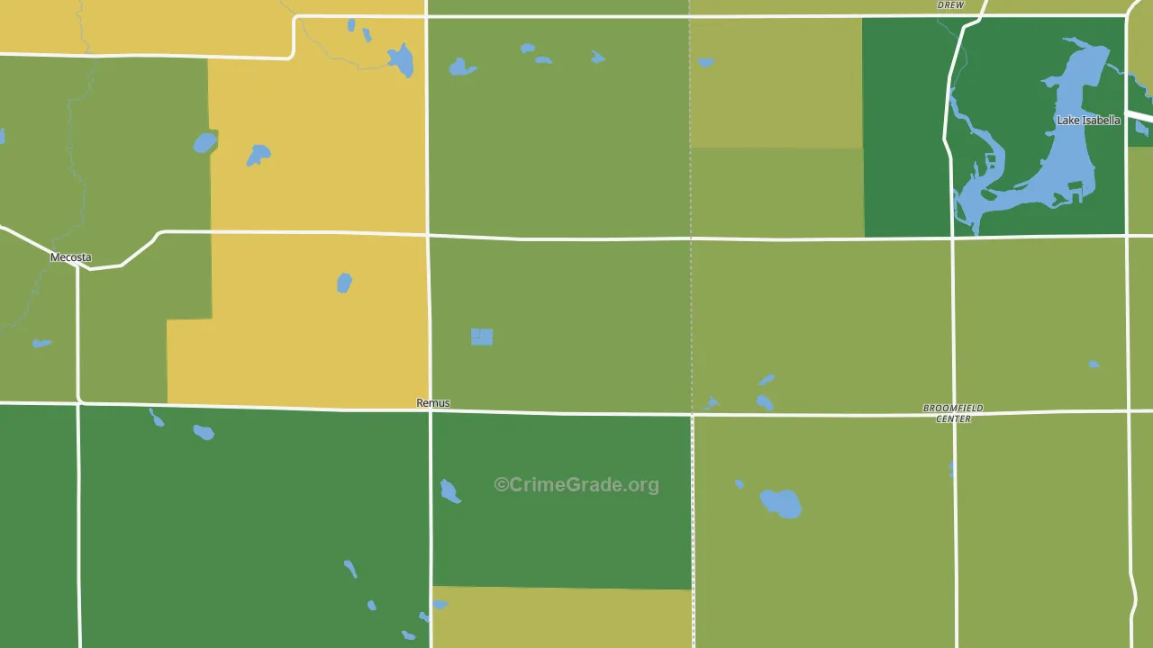 49340, MI Map of Drug-Related Crime Rates