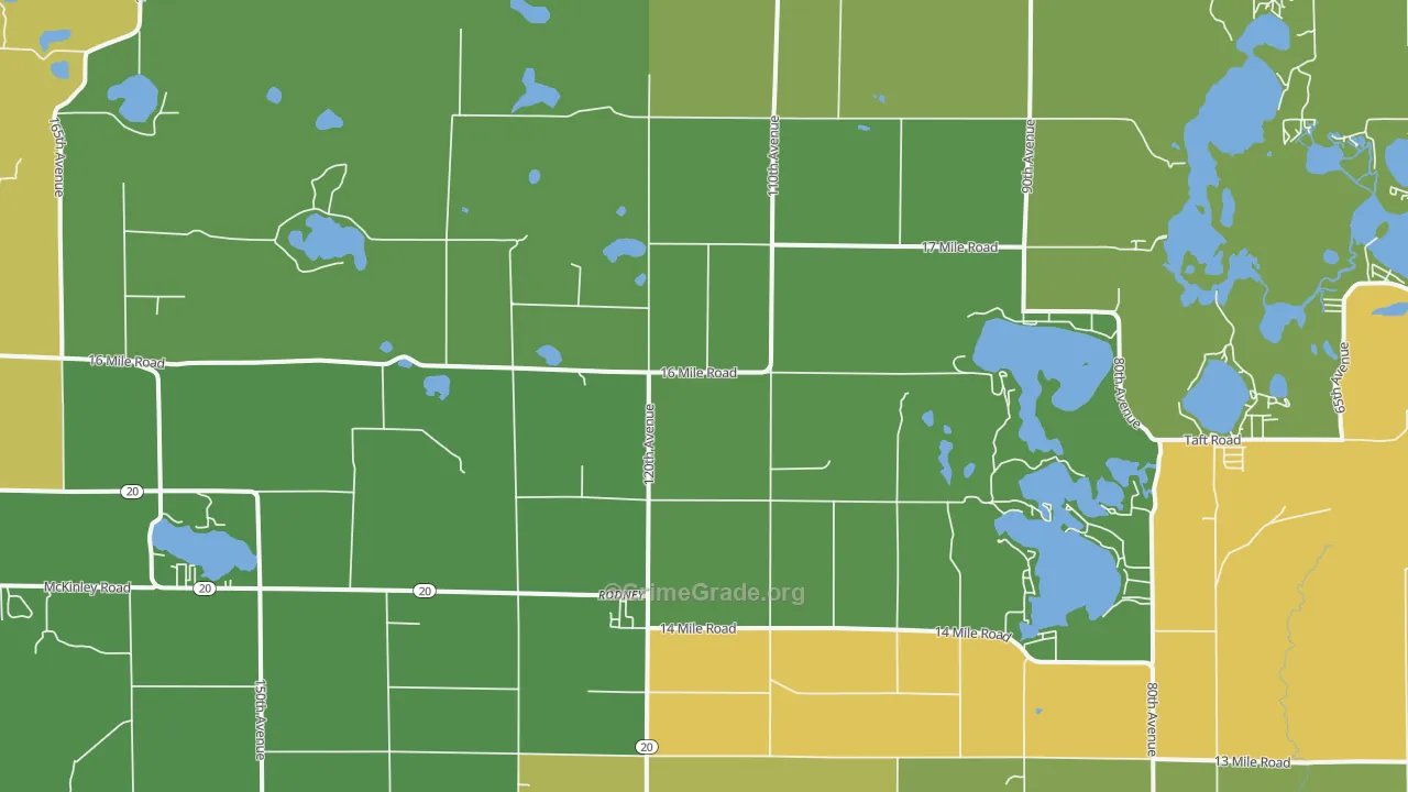 49342, MI Map of Drug-Related Crime Rates