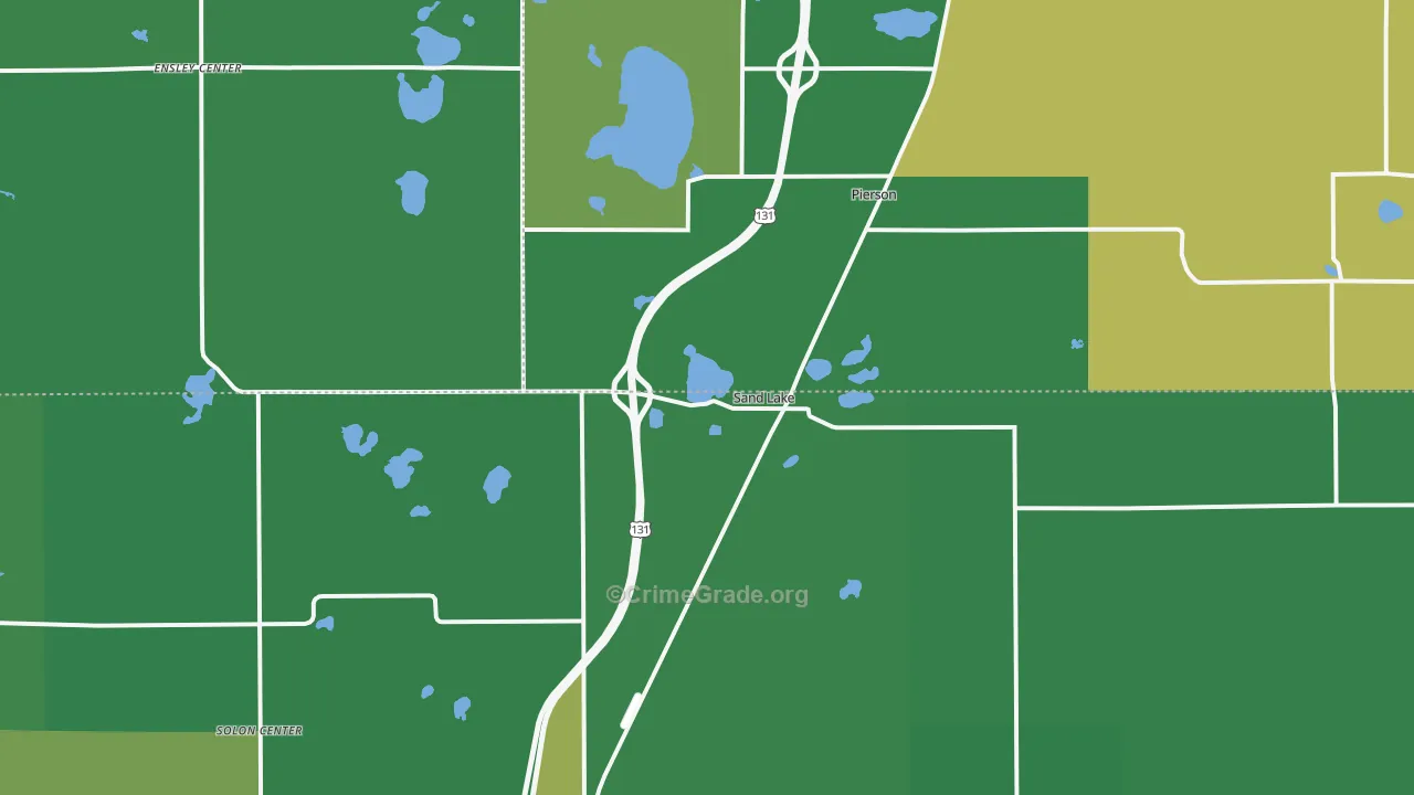 49343, MI Map of Drug-Related Crime Rates