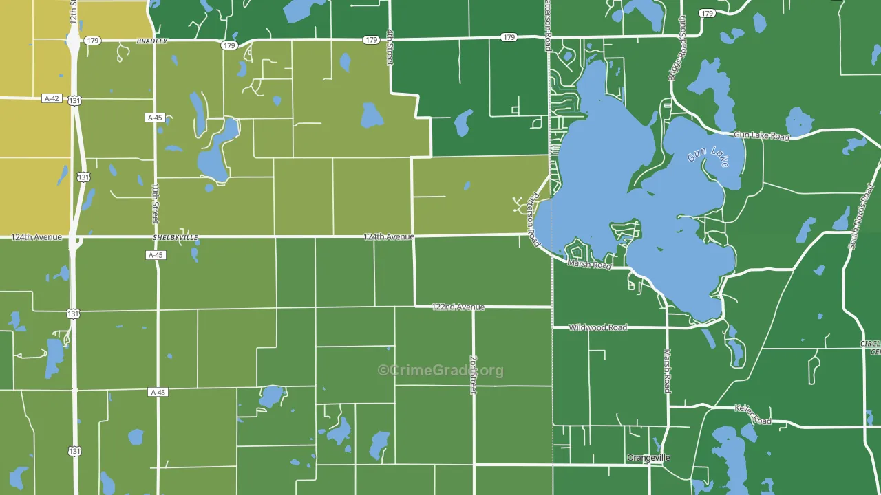 49344, MI Map of Drug-Related Crime Rates