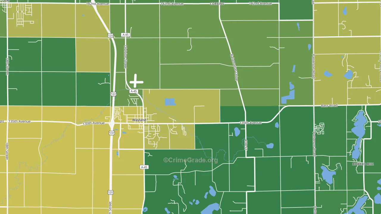 49348, MI Map of Drug-Related Crime Rates