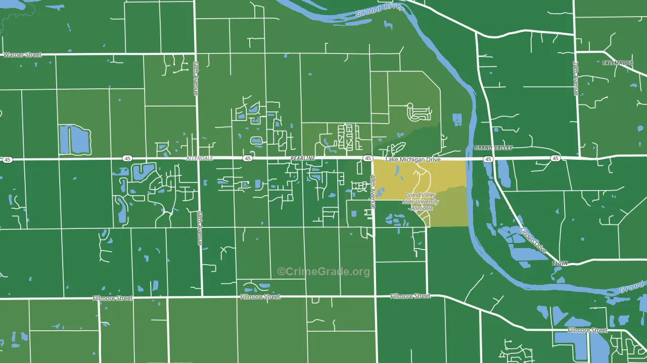 49401, MI Map of Drug-Related Crime Rates