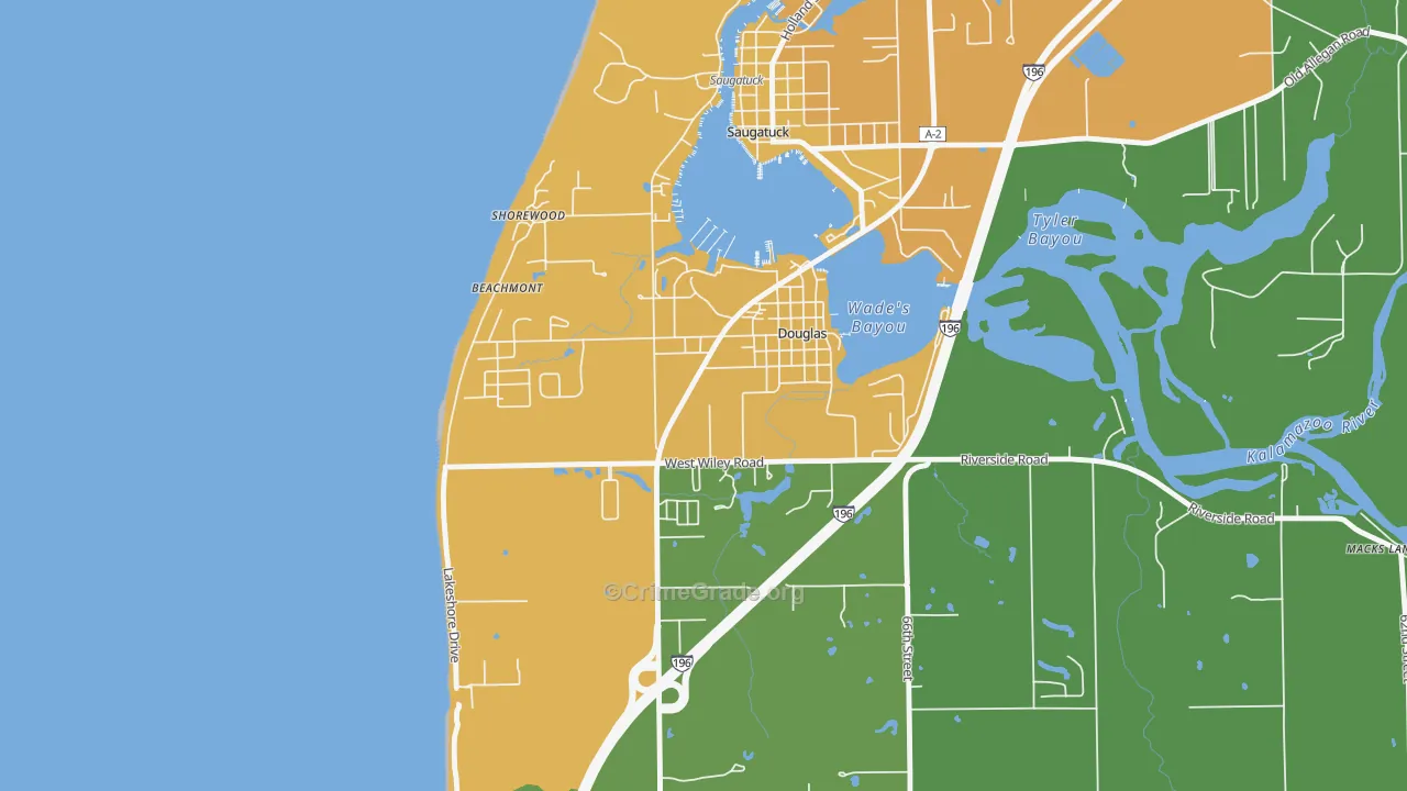 49406, MI Map of Drug-Related Crime Rates