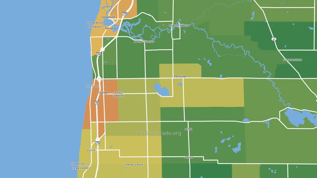49408, MI Map of Drug-Related Crime Rates