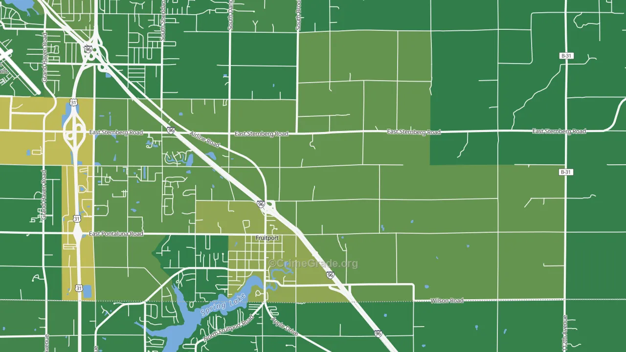 49415, MI Map of Drug-Related Crime Rates