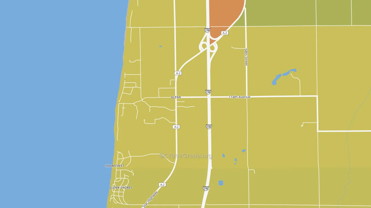49416, MI Map of Drug-Related Crime Rates