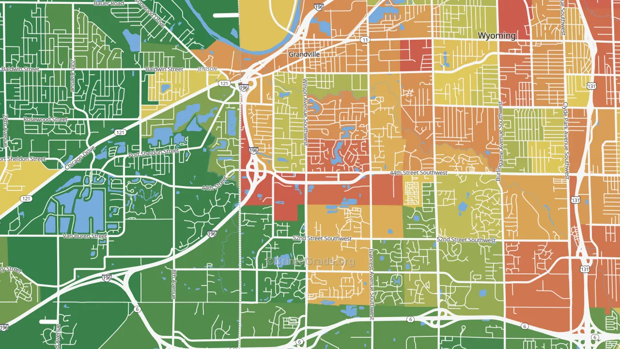 49418, MI Map of Drug-Related Crime Rates