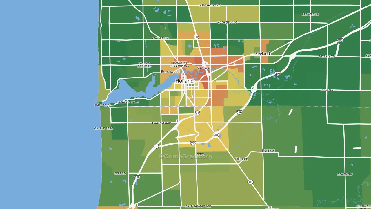 49423, MI Map of Drug-Related Crime Rates