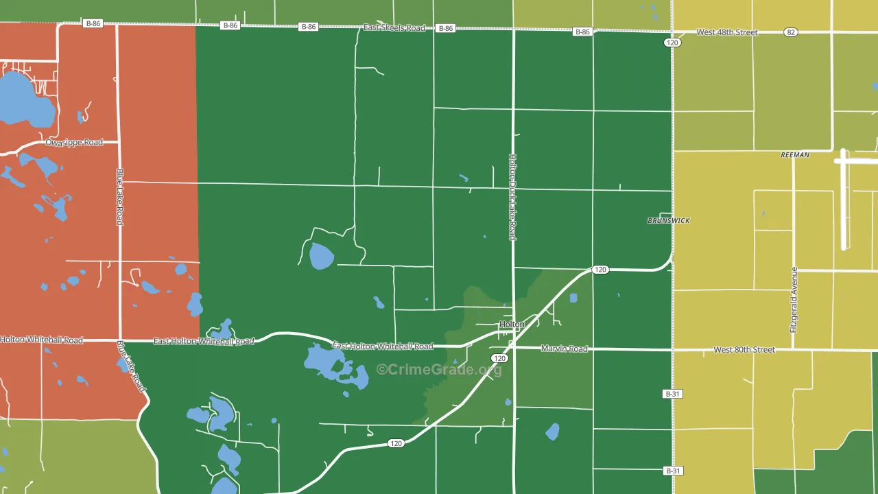 49425, MI Map of Drug-Related Crime Rates