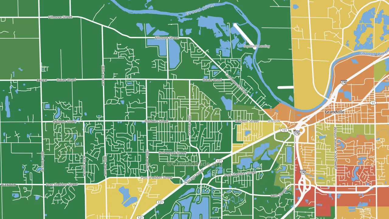 49428, MI Map of Drug-Related Crime Rates