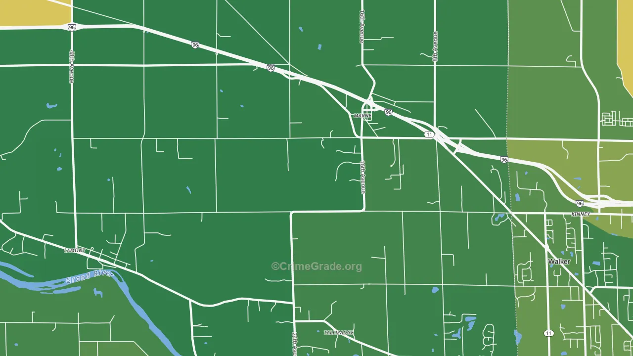 49435, MI Map of Drug-Related Crime Rates