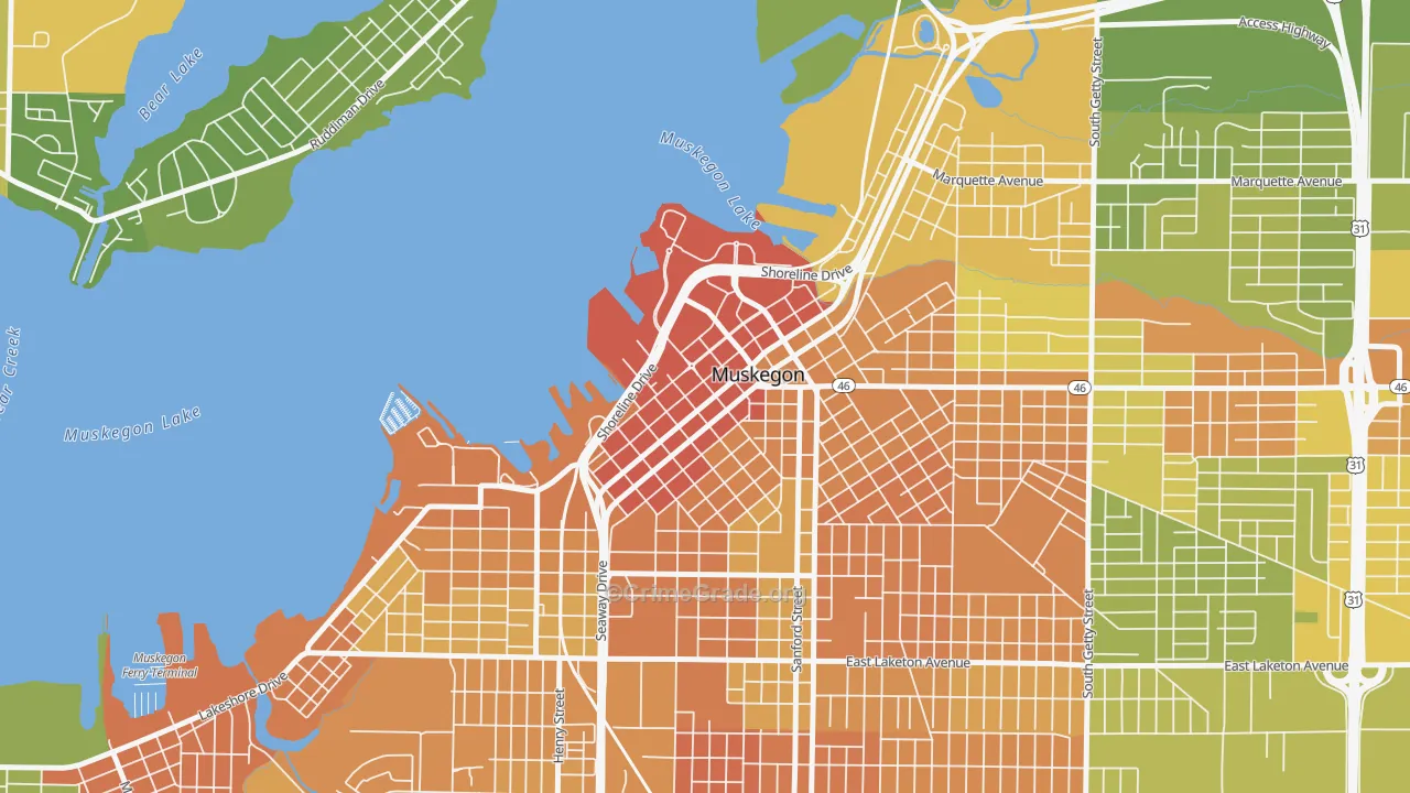 49440, MI Map of Drug-Related Crime Rates