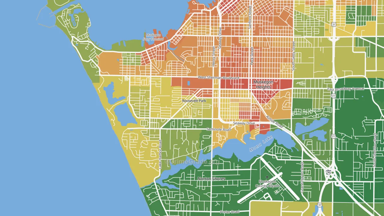 49441, MI Map of Drug-Related Crime Rates